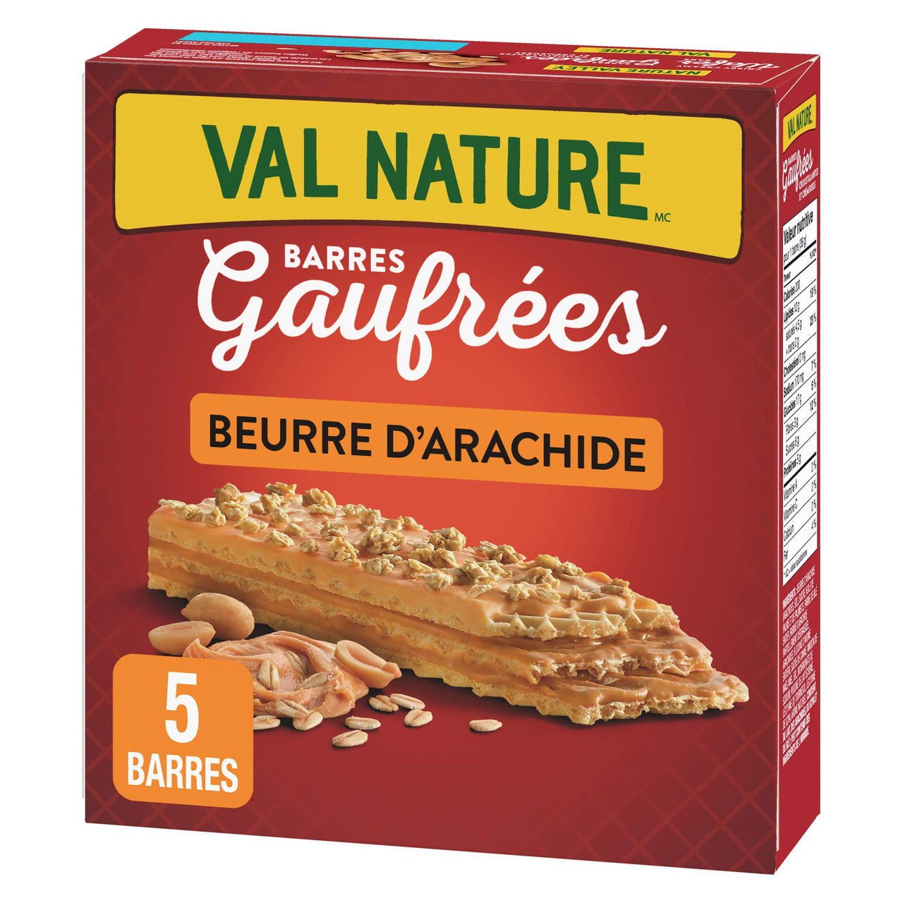 NATURE VALLEY Crispy Creamy Wafer Bars, Peanut Butter, 5 Count per box, 184g/6.5 oz., {Imported from Canada}